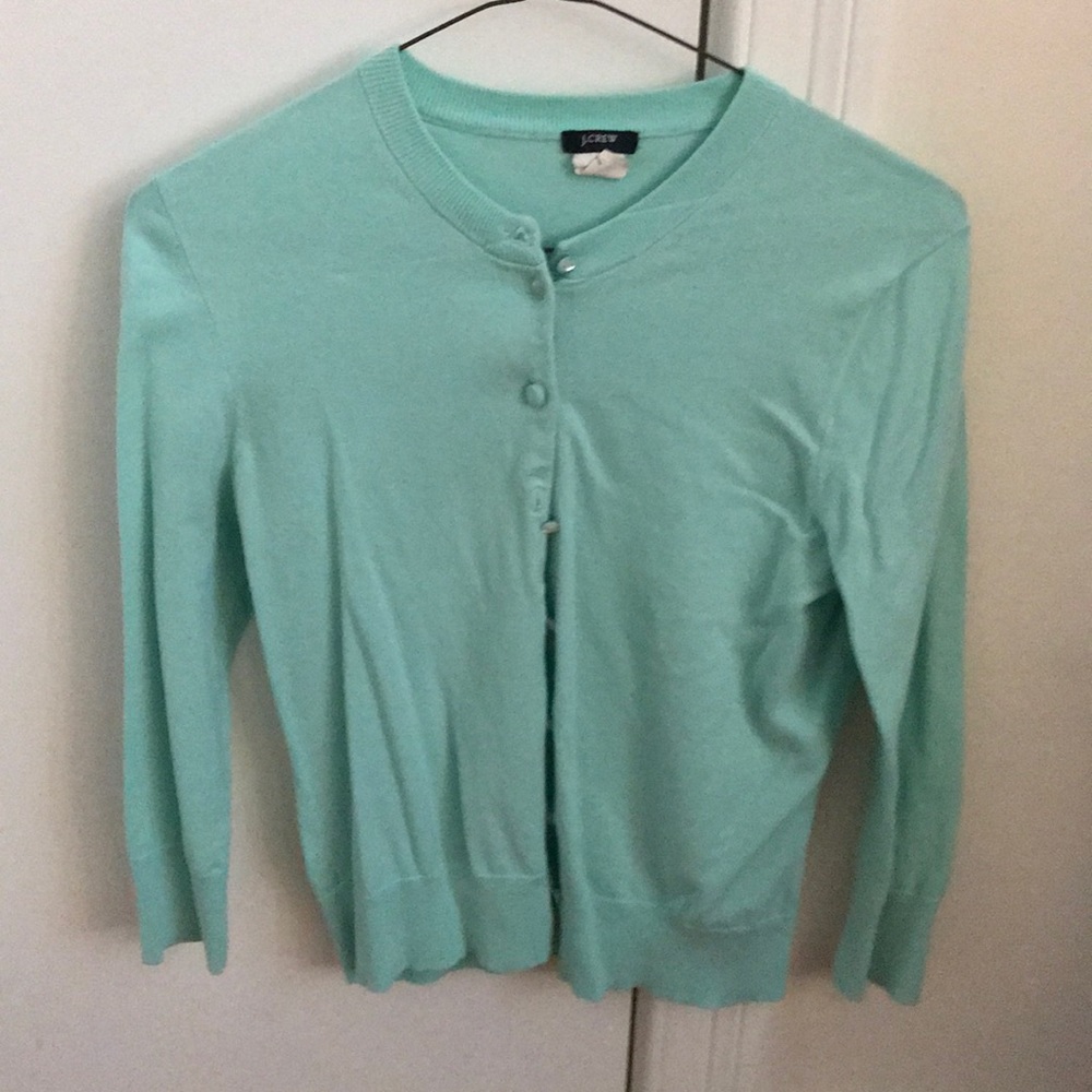 Seafoam green lightly used cardigan